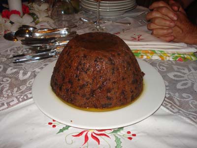Traditional Christmas plum pudding