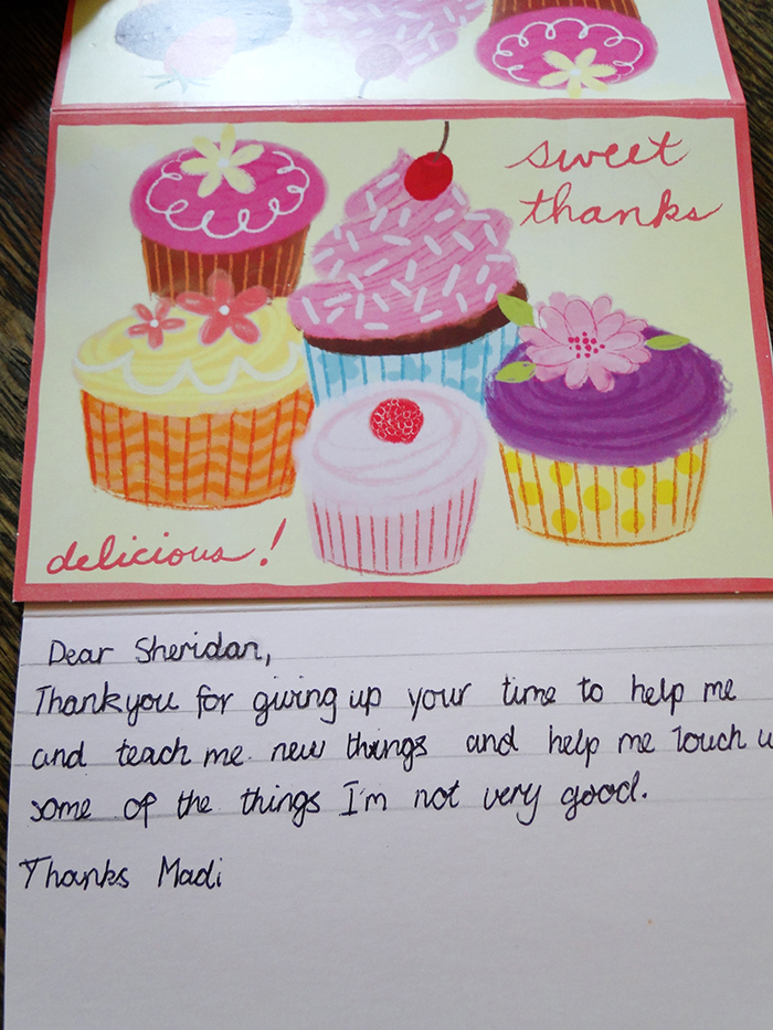 Madi Thank you card Oct 2011