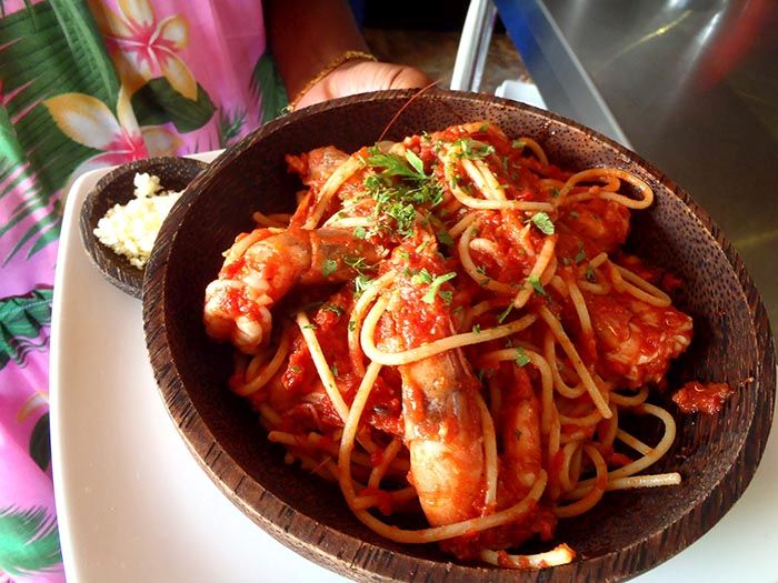 Spaghetti Ai Gamberi (spaghetti with prawns)