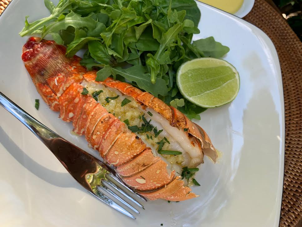 Lobster Tails with Garlic Butter and Lime Mayonnaise