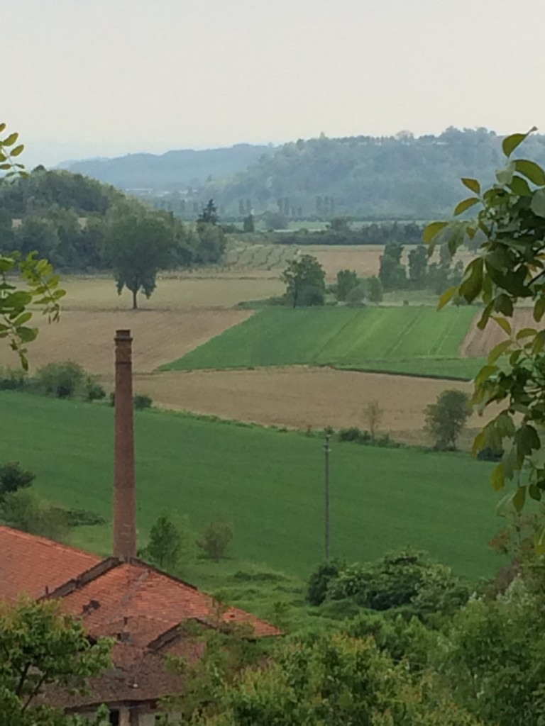 View of farms around Bra in Piemonte, northern Italy