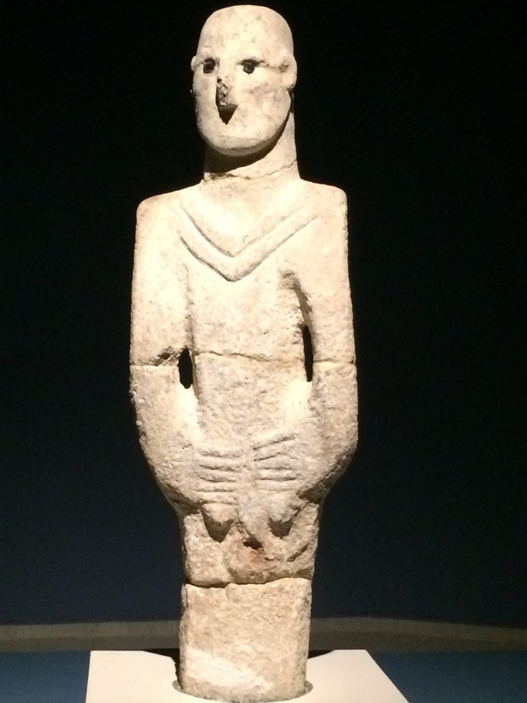 The very first human statue, found at Gobeklitepe