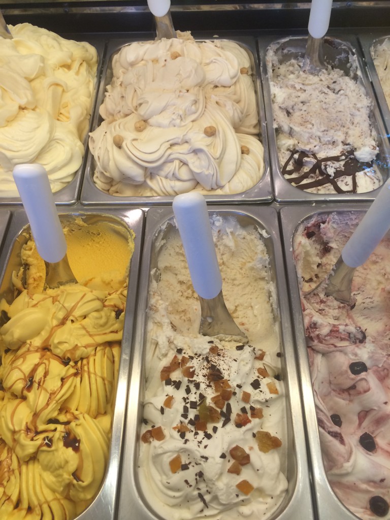 Selection of gelato at Fior di ...Panna, Bra