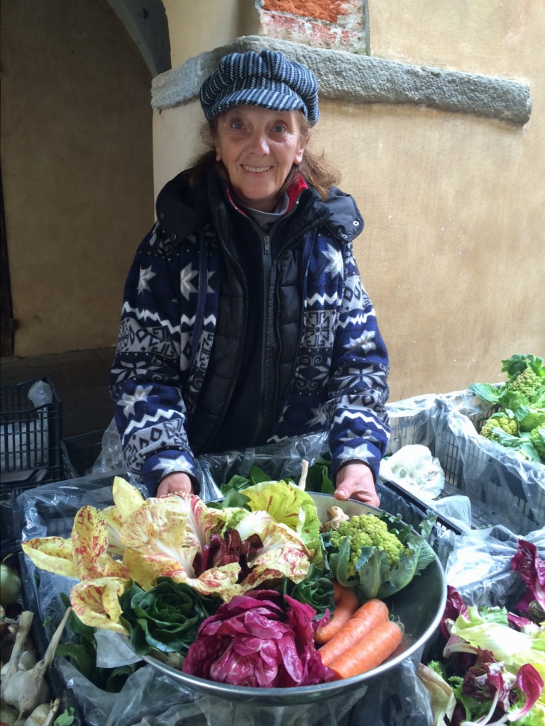 Ida Viale, one of the wonderful "nonnas" (grandmothers) at the Mercato delle Donne, Saluzzo (CN)