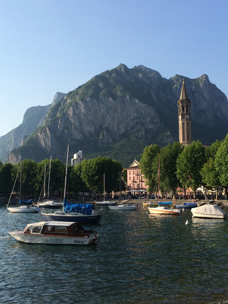 The town of Lecco on Lake Como, dominated by Mount Resegone