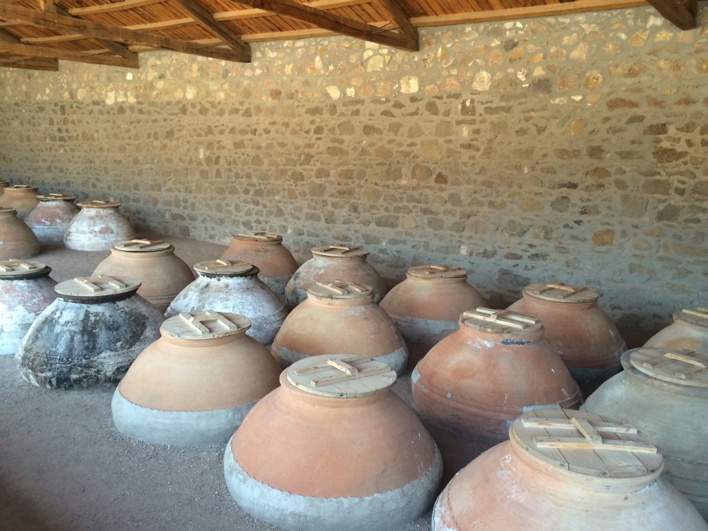 Amphorae at the Museum of Industrial Olive Oil Production, Agia Paraskevi
