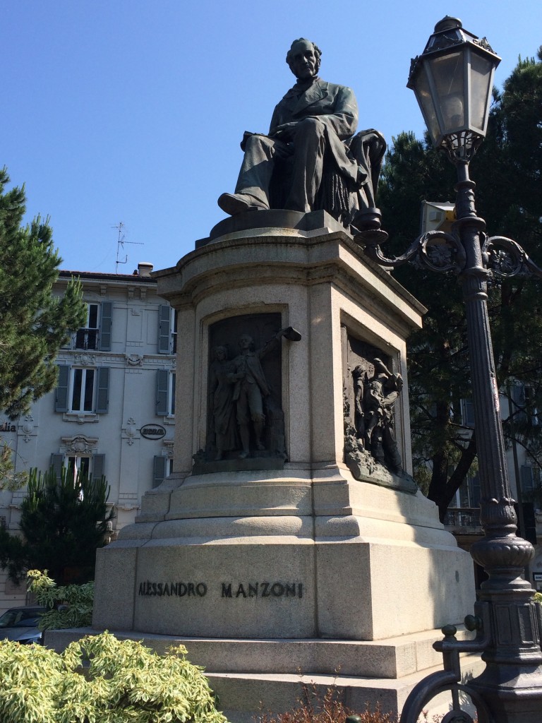 Statue of the writer Alessandro Manzoni, Lecco - not to be confused with the one who opened  the door at my B&B